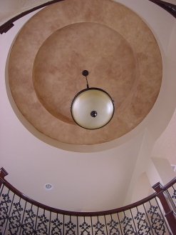 Spiral staircase ceiling faux finish