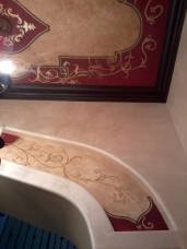 Morocco inspired gold and red foyer design